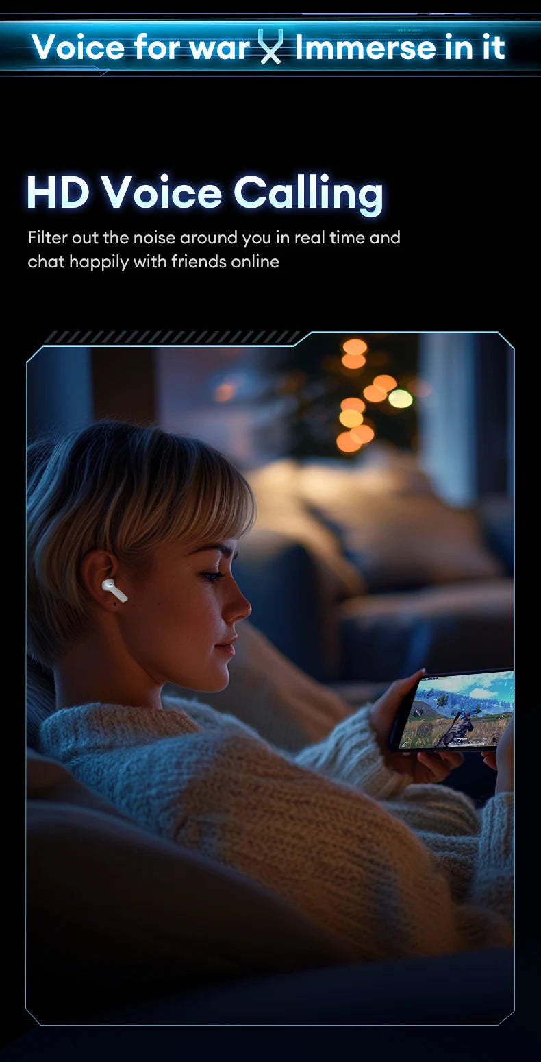 Fone Gamer Lenovo GM2 Pro Max | Bluetooth 5.4 | LED Display | À Prova D’Água | Cancelamento de Ruído | Baixa Latência