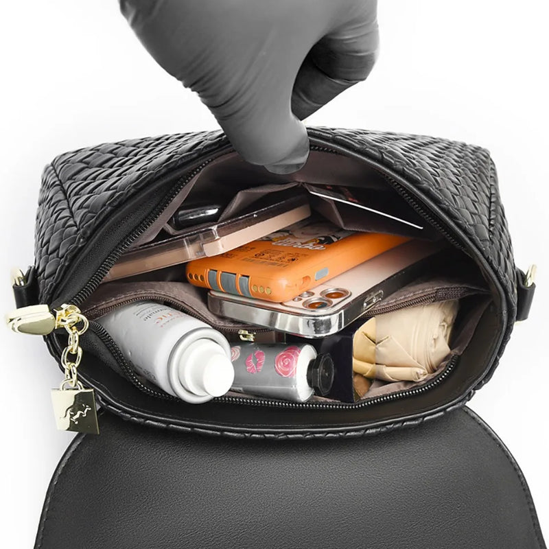 Bolsa Feminina de Couro PU Trançado de Grife: Luxo e Elegância para o Dia a Dia e Ocasiões Especiais