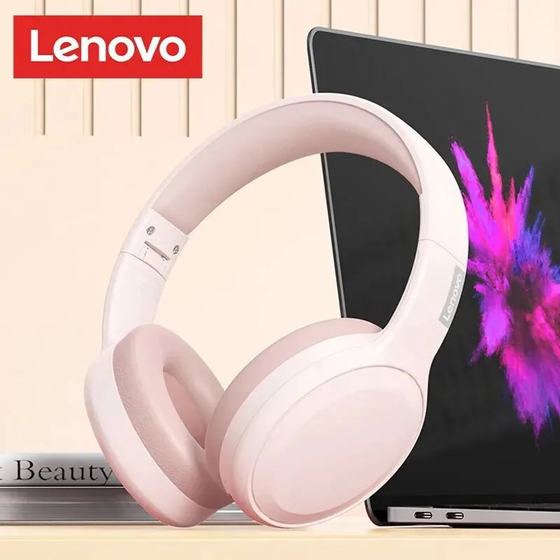Fone de Ouvido Lenovo TH30 | Bluetooth 5.3 Dobrável | Microfone | Estéreo Potente para Música, Jogo e Esporte
