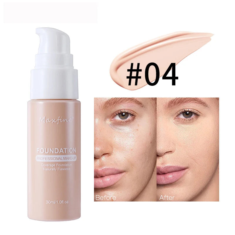 Liquid Foundation with Professional Corrective Effect – High Coverage, Long Lasting, Waterproof and Sweatproof | Natural Finish, Anti-Oil, Allergy Alert