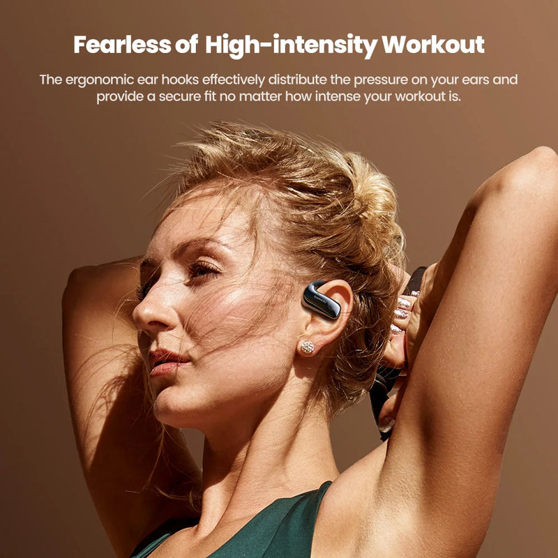 Fone de Ouvido Esportivo Toocki EJ11 | Bluetooth 5.3 | Aberto com Ganchos | IPX5 | Longa Duração | Ideal para Corrida e Treino