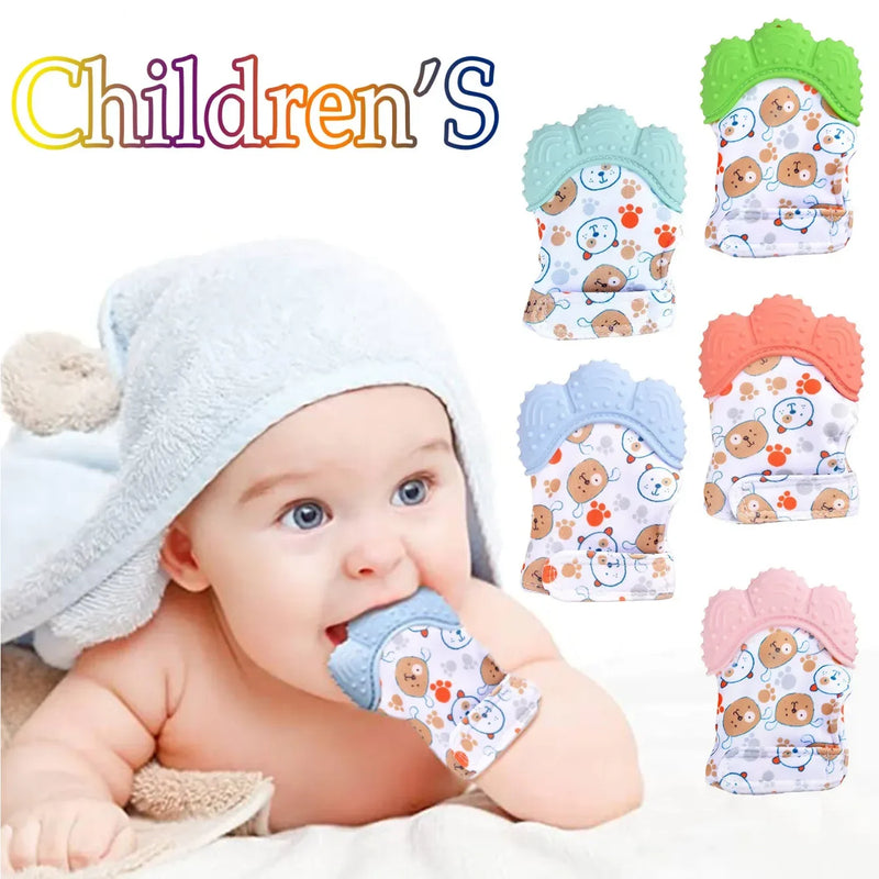Gant de dentition en silicone pour bébés | Multicouche, respirant et soulageant les poussées dentaires