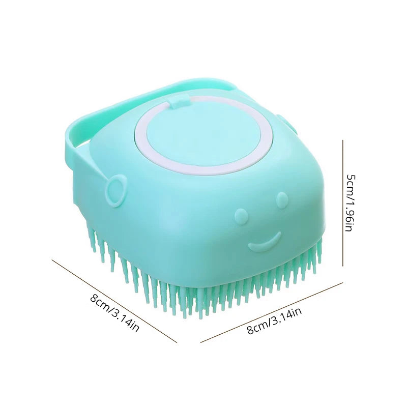 Escova de Banho para Pets – Massageador de Silicone Macio para Cães e Gatos