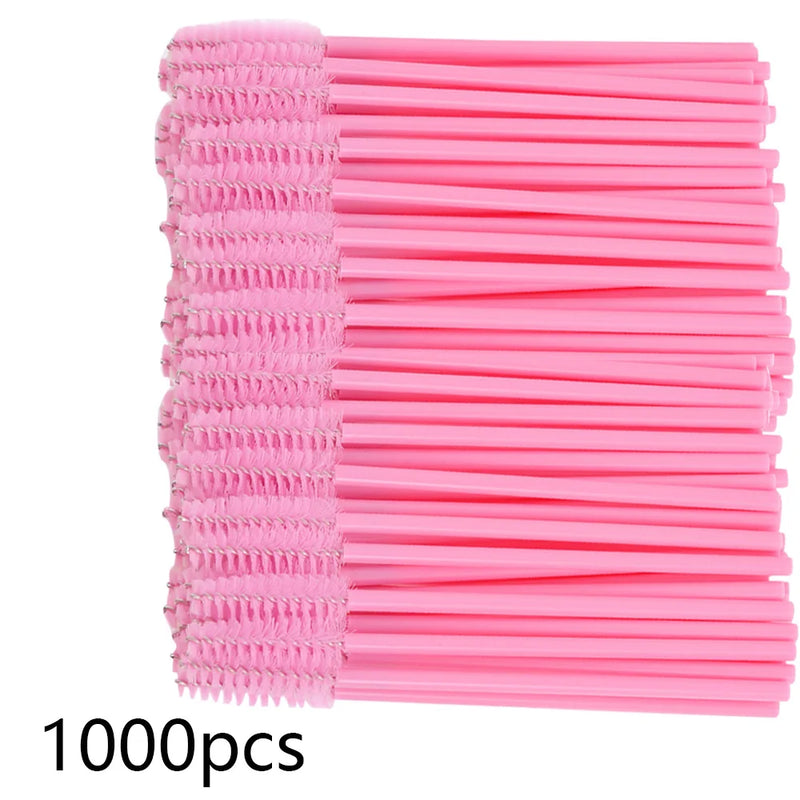 500 / 1000 Pincéis Descartáveis para Cílios e Sobrancelhas | Aplicador de Rímel | Escova de Extensão | Atacado Profissional