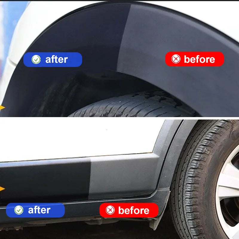 Restaurador de Plásticos e Couro para Carros | Brilho Preto Renovador | Limpeza, Polimento e Reparo Automotivo