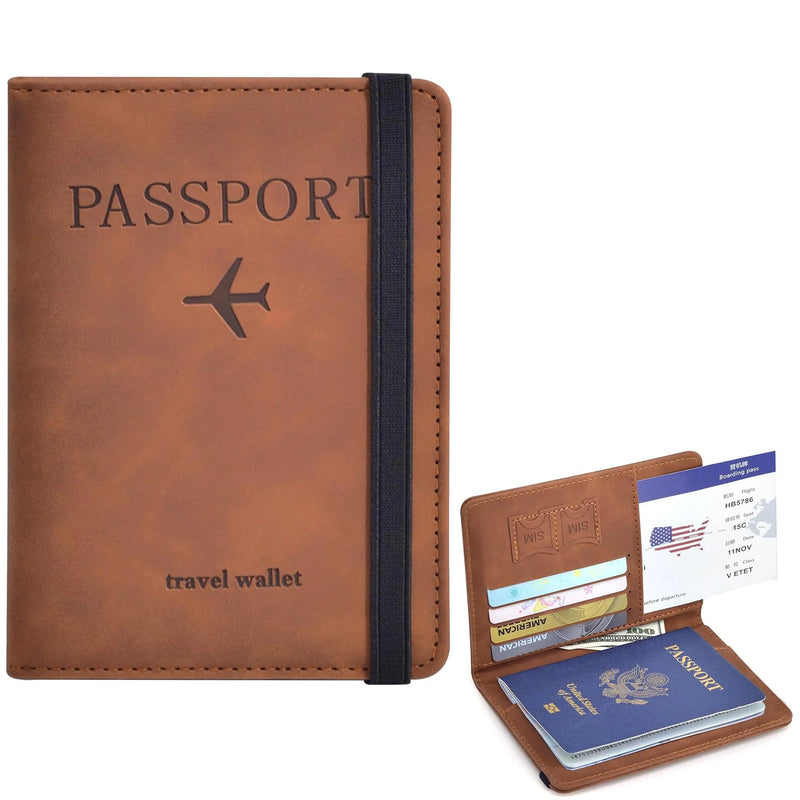 Étui de protection pour passeport de voyage avec compartiments pour documents et cartes