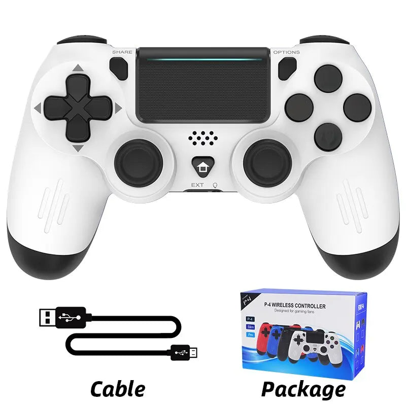 Controle Bluetooth Data Frog | Compatível com PS4, Slim, Pro, PC, Android, iOS | Sem Fio | Vibração Dupla | Gamepad Ergonômico