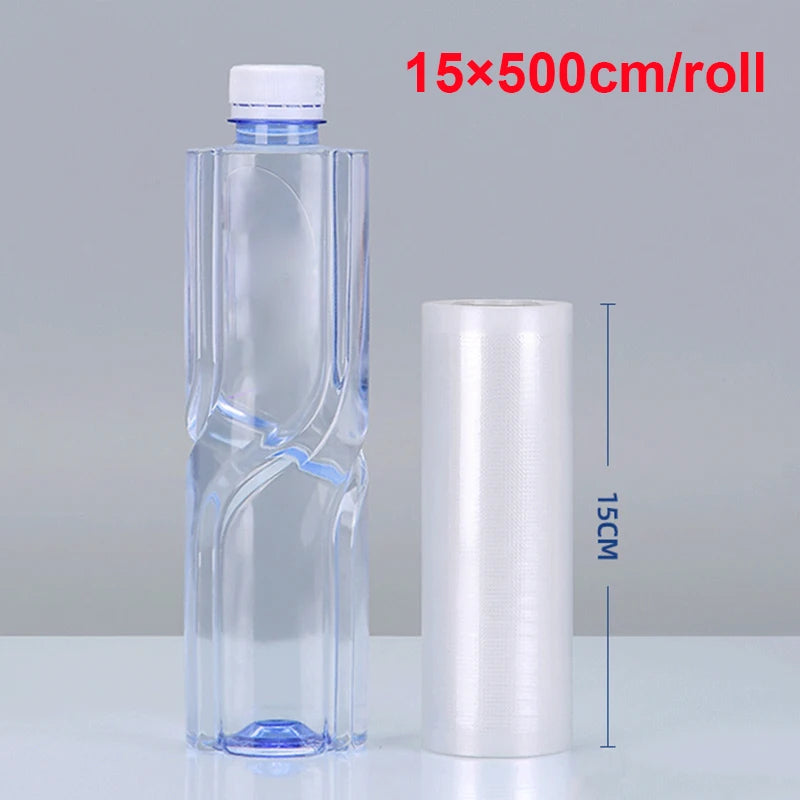Kit 5 Rolos Sacos para Embalagem a Vácuo 500cm – Alimentos, Freezer, Sous-Vide