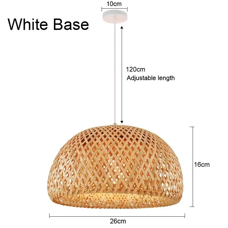 Lustre de Bambu Pendente Artesanal Natural para Sala Quarto Varanda