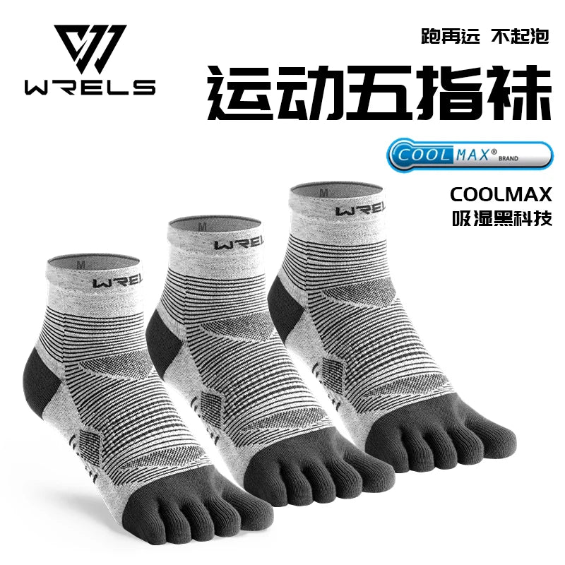 Chaussettes de sport WELS Coolmax 5 doigts – Antichoc, respirantes, élastiques et performantes pour la course, l'entraînement et le sport