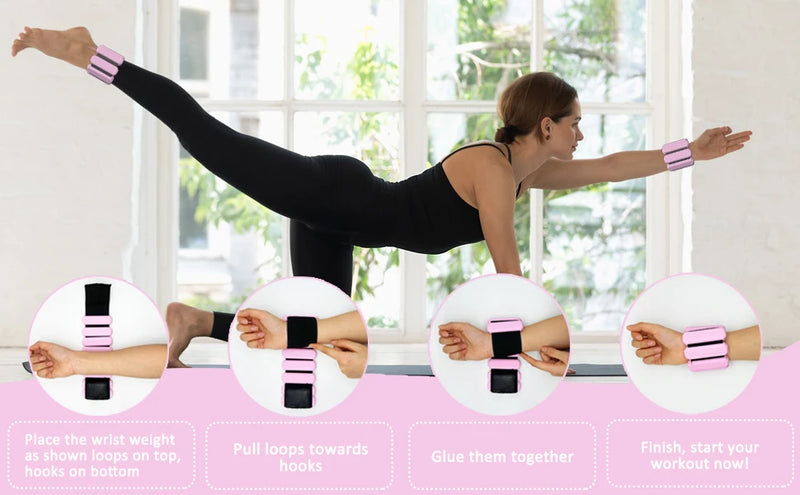 Poids réglables pour poignets et chevilles – Paire portable pour le yoga, la course à pied, le cardio et la musculation | Unisexe, confortable et sûr
