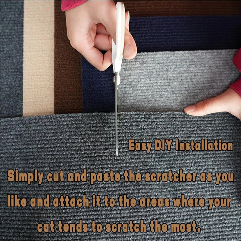 Autocollant anti-rayures pour chat – Autocollant pour canapé et mur | Découpable, renforcé par des clous