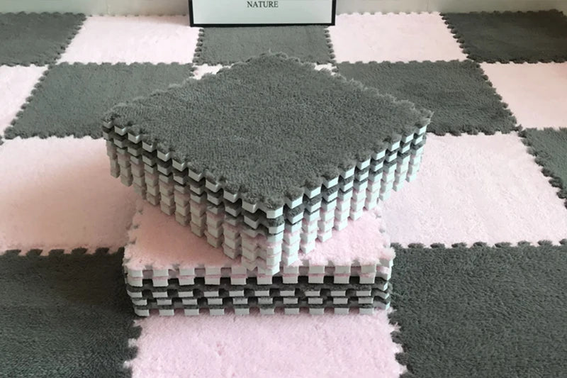 Tapis en peluche douce pour enfants | Tapis puzzle EVA pour bébés | Confort et sécurité dans le jeu
