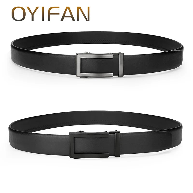 Cinto Masculino de Couro Legítimo com Fivela Metálica – Estilo Casual, Elegante e Durável | OYIFAN