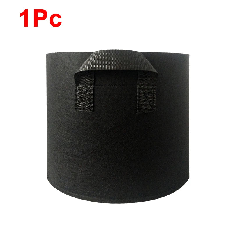 Sacos de Cultivo com Alças | 1 a 12 Galões | Tecido Respirável | Hortaliças, Flores, Ervas | Reutilizável e Resistente | Jardim e Varanda