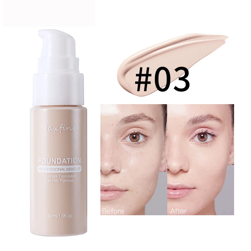 Liquid Foundation with Professional Corrective Effect – High Coverage, Long Lasting, Waterproof and Sweatproof | Natural Finish, Anti-Oil, Allergy Alert