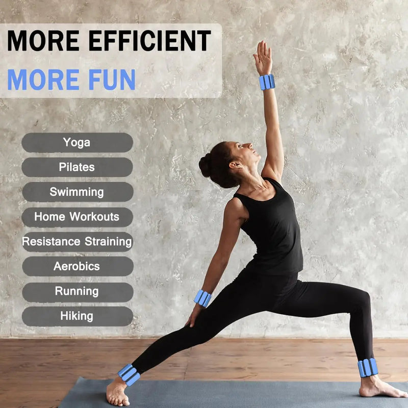 Poids réglables pour poignets et chevilles – Paire portable pour le yoga, la course à pied, le cardio et la musculation | Unisexe, confortable et sûr