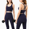Conjunto Fitness Feminino com Legging e Top – Roupa de Academia para Ioga, Corrida e Musculação | Tecido Respirável, Cintura Alta e Suporte no Sutiã