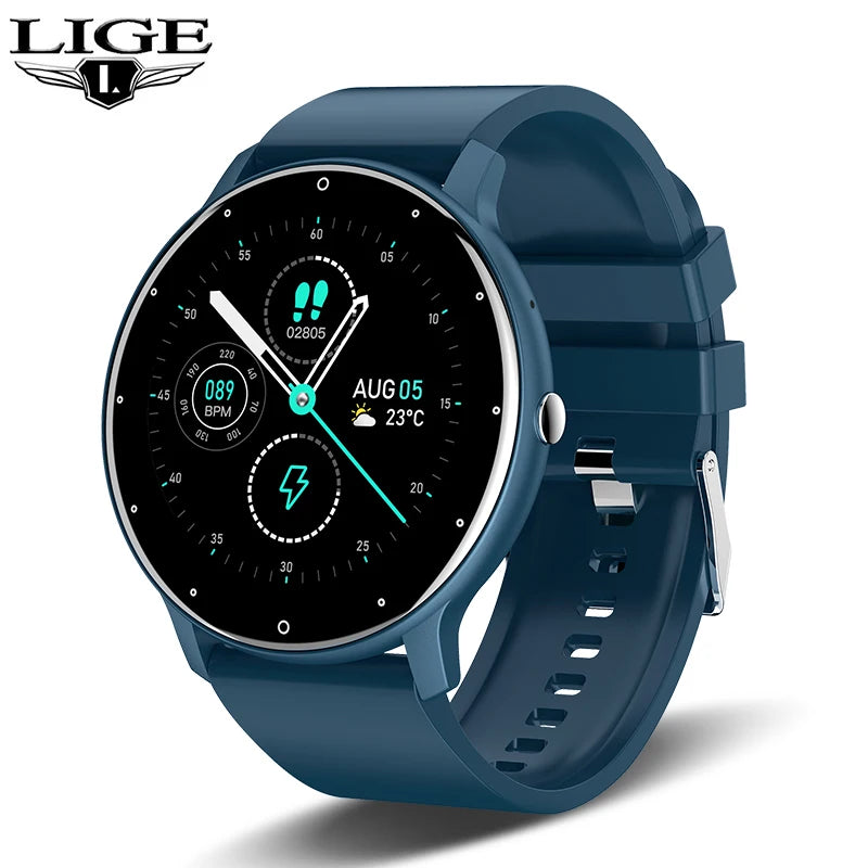 Smartwatch LIGE ZL02 (Novo Modelo) - Chamadas Bluetooth 5.2, Tela Full Touch, Fitness Tracker, IP67