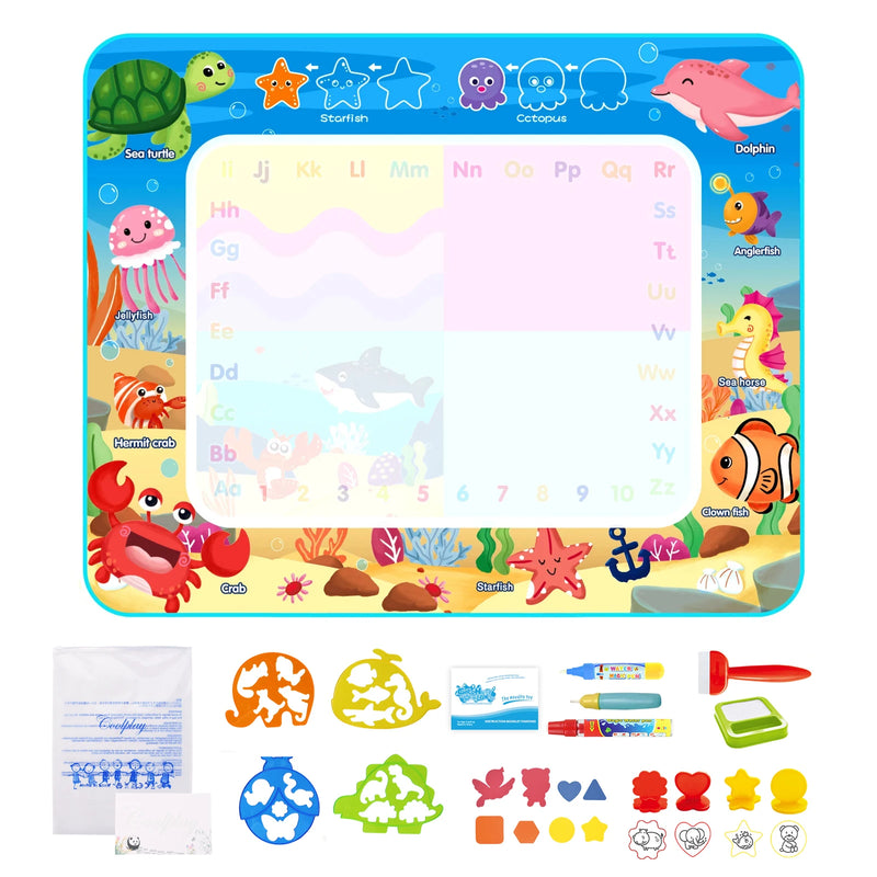 Tapete Mágico de Desenho com Canetas Reutilizáveis – Brinquedo Educativo Montessori