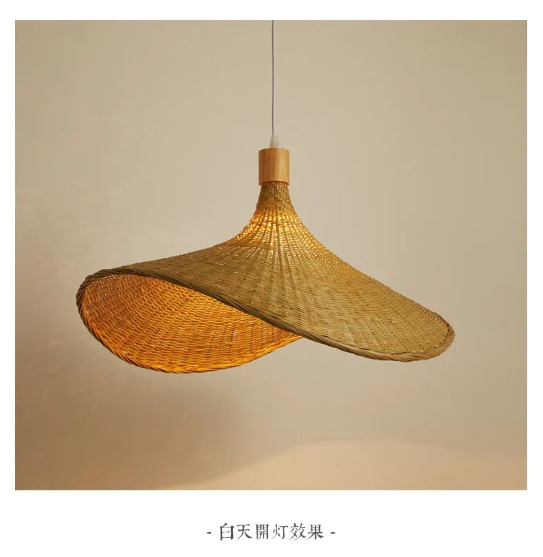 Lustre de Bambu Pendente Artesanal Natural para Sala Quarto Varanda
