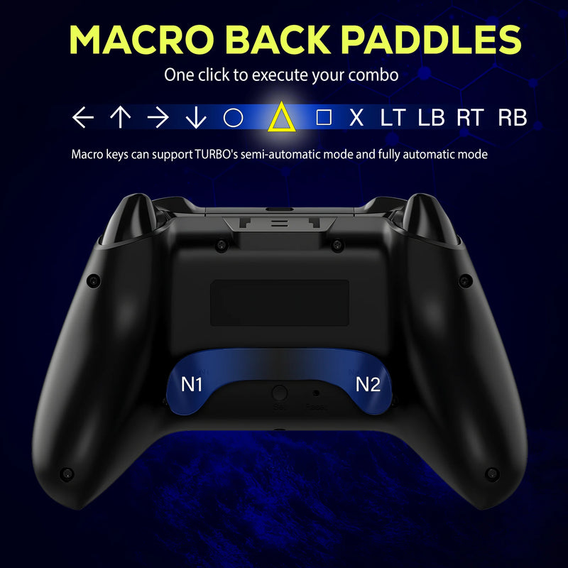 Controle Gamer QRD Spark N5 | Efeito Hall | LED RGB 9 Cores | Vibração Avançada | Compatível com PS5, PS4, PS3, PC, Android, iOS | Sem Fio