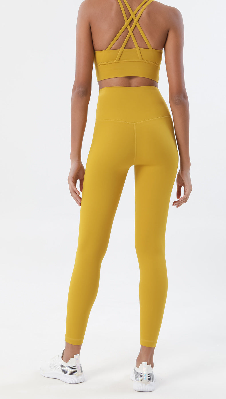 Conjunto Fitness Feminino com Legging e Top – Roupa de Academia para Ioga, Corrida e Musculação | Tecido Respirável, Cintura Alta e Suporte no Sutiã