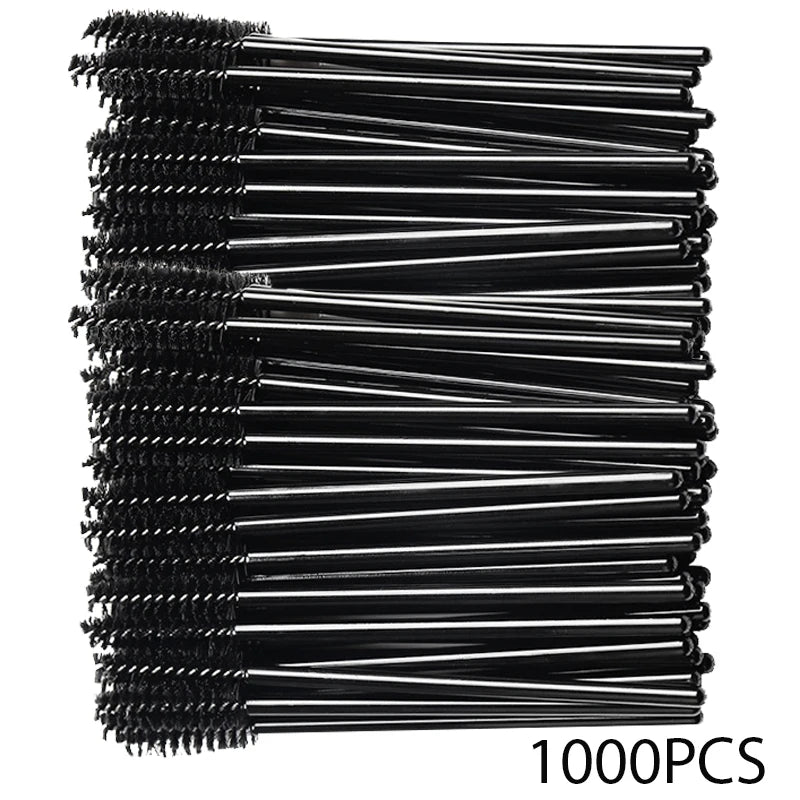 500 / 1000 Pincéis Descartáveis para Cílios e Sobrancelhas | Aplicador de Rímel | Escova de Extensão | Atacado Profissional