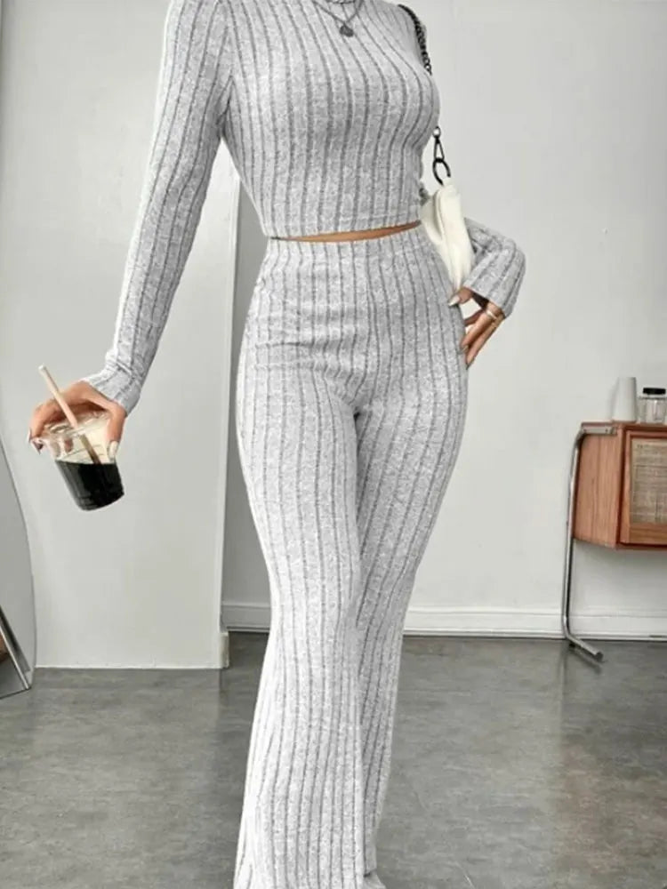 Ensemble slim basique pour femme en polyester à élasticité moyenne – À utiliser en toutes saisons