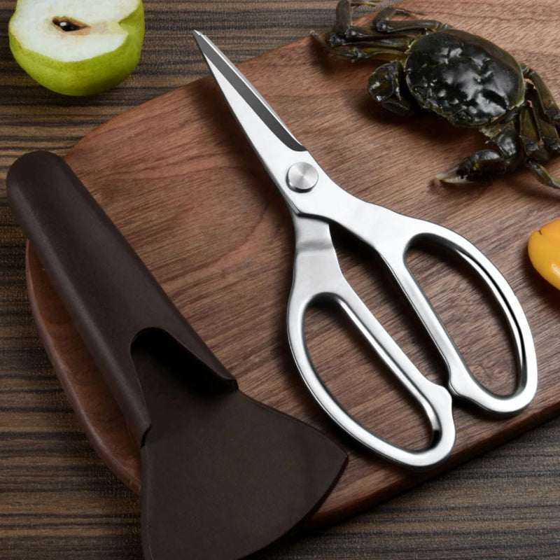 Ciseaux de cuisine professionnels Xitou – Entièrement en acier inoxydable, coupe-os de poulet, multi-usages avec étui de protection