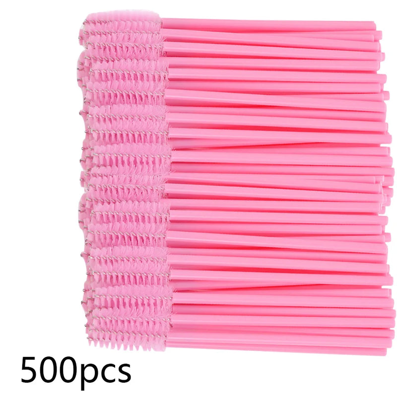 500 / 1000 Pincéis Descartáveis para Cílios e Sobrancelhas | Aplicador de Rímel | Escova de Extensão | Atacado Profissional