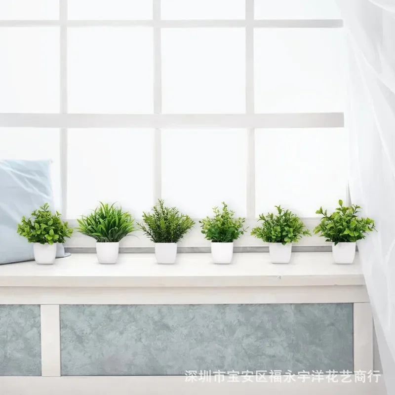Bonsai Artificial Verde Eucalipto em Vaso – Planta Decorativa para Casa, Escritório e Jardim