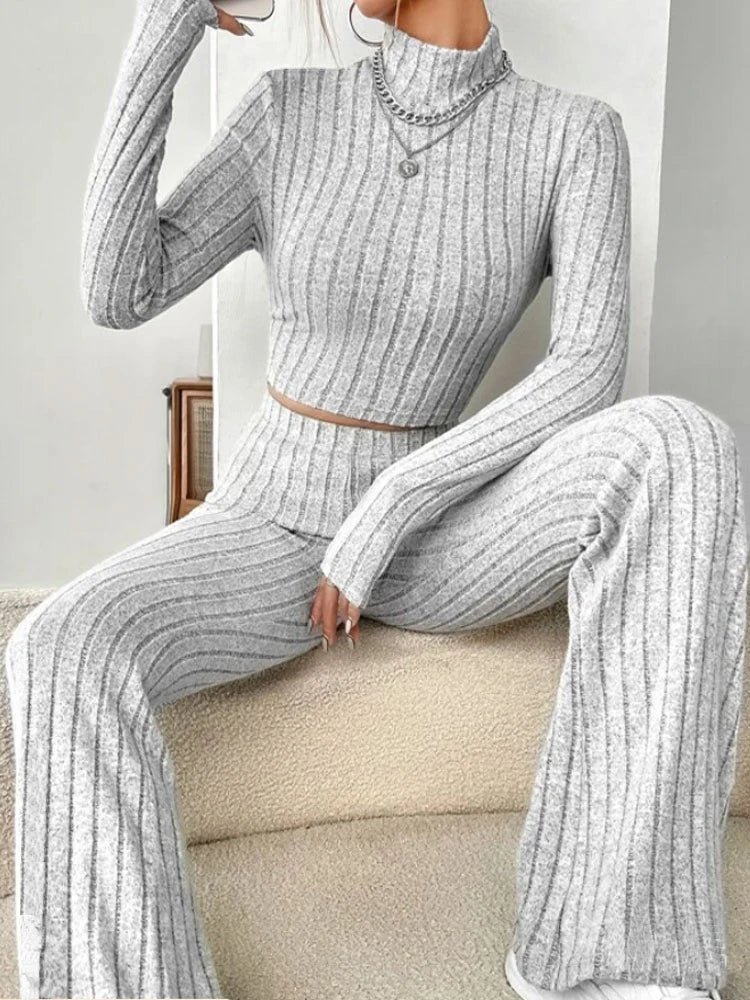 Ensemble slim basique pour femme en polyester à élasticité moyenne – À utiliser en toutes saisons