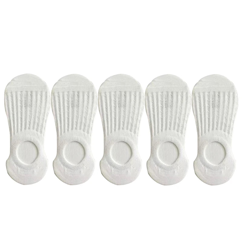 Chaussettes invisibles en dentelle pour femmes, antidérapantes, courtes, respirantes, en coton et silicone, pour l'été