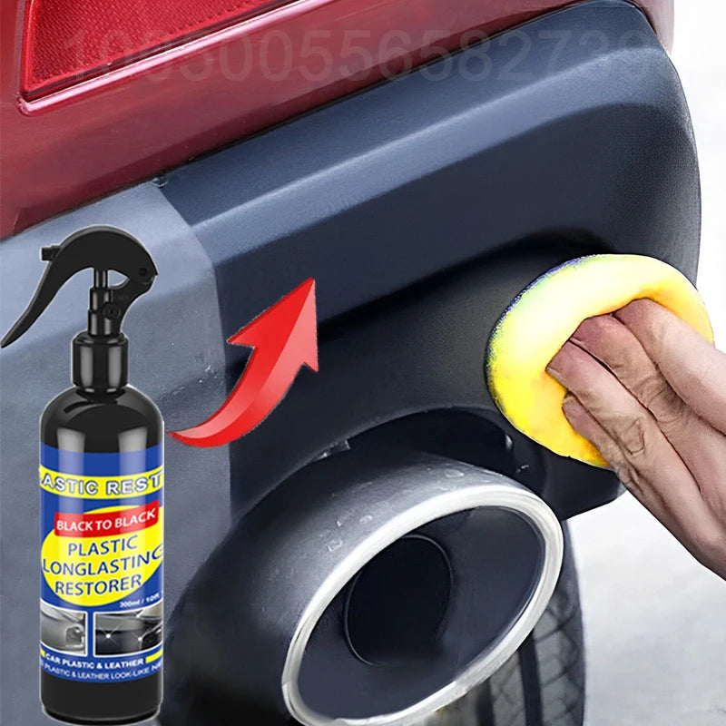 Restaurador de Plásticos e Couro para Carros | Brilho Preto Renovador | Limpeza, Polimento e Reparo Automotivo