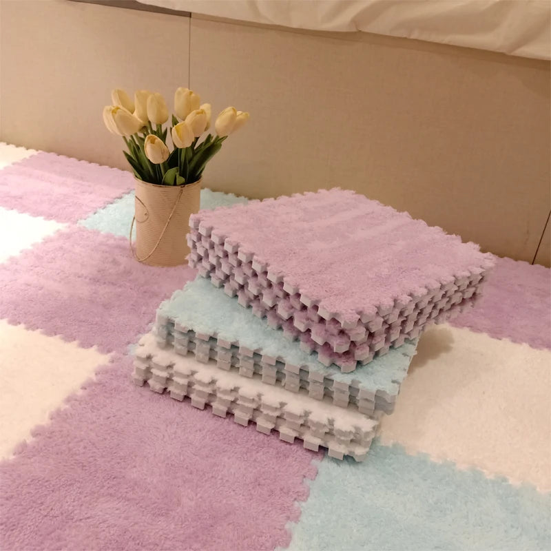 Tapis en peluche douce pour enfants | Tapis puzzle EVA pour bébés | Confort et sécurité dans le jeu
