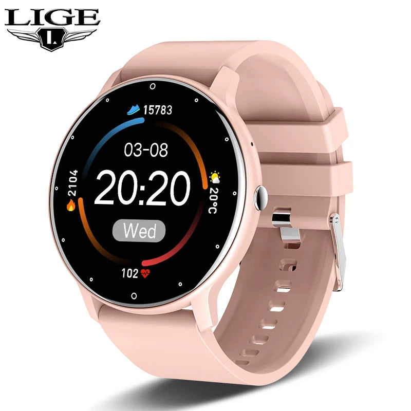 Smartwatch LIGE ZL02 (Novo Modelo) - Chamadas Bluetooth 5.2, Tela Full Touch, Fitness Tracker, IP67