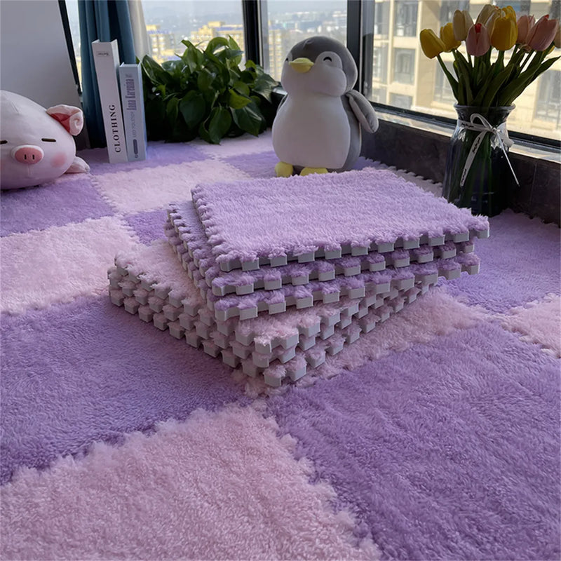 Tapis en peluche douce pour enfants | Tapis puzzle EVA pour bébés | Confort et sécurité dans le jeu