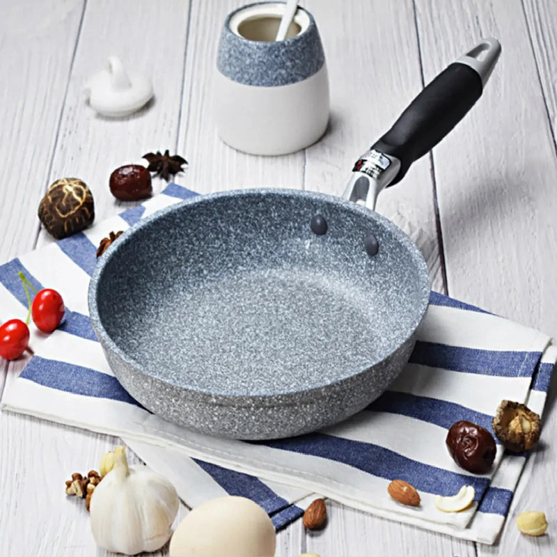 Frigideira Antiaderente de Pedra Durável – Ideal Para Fogão a Gás e Indução, 20cm a 28cm