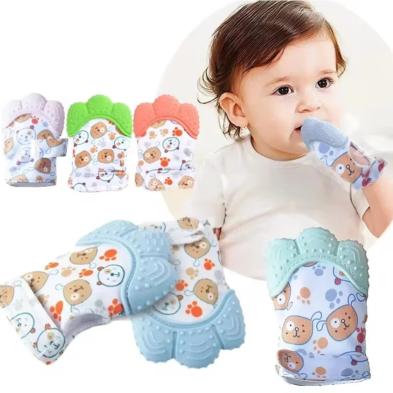 Gant de dentition en silicone pour bébés | Multicouche, respirant et soulageant les poussées dentaires