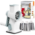 Râpe manuelle rotative 3 en 1 Lmetjma : tranchez, râpez et effilochez fromage, légumes et noix en toute simplicité.