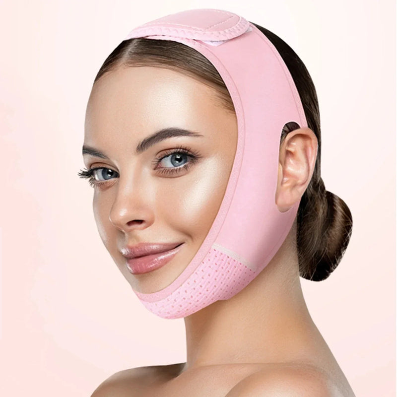 Faixa Modeladora Facial V-Line – Redutor de Papada, Lifting Facial e Rejuvenescimento | Reutilizável, Unissex, Pele Firme e Contorno em Forma de V