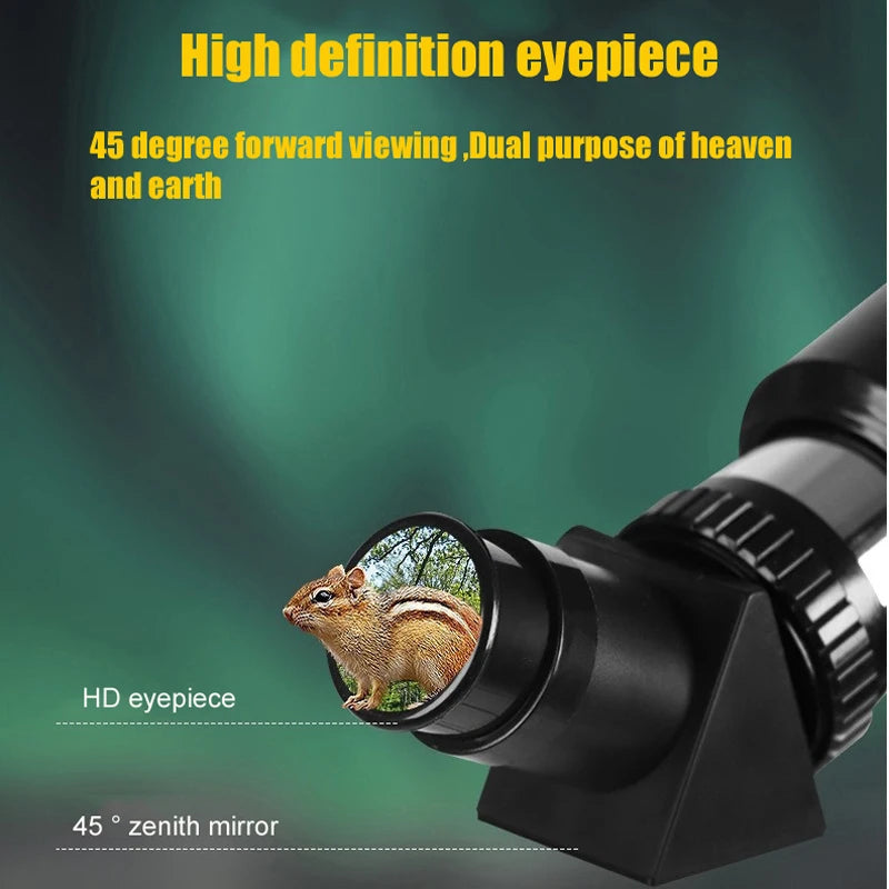 Telescópio Astronômico Profissional BORWOLF 70400 333X Alta Definição para Observação da Lua, Estrelas e Aves – Monocular