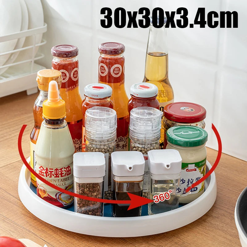 Bandeja Giratória 360° para Temperos e Utensílios – Organizador Multifuncional de Cozinha