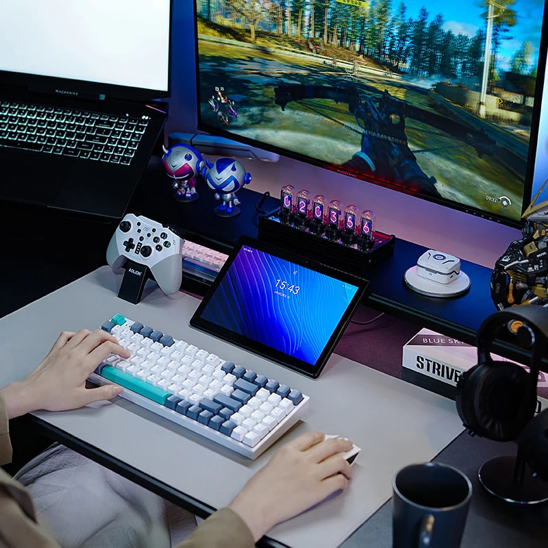 Teclado Mecânico Machenike K500 com Fio – 94 Teclas, Hot Swappable, Iluminação RGB, Compatível com Windows e Mac
