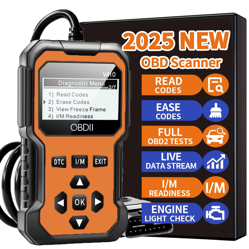 Outil de diagnostic automobile OBD2, lecteur de codes d'erreur moteur - Compatible avec toutes les voitures OBDII à partir de 1996