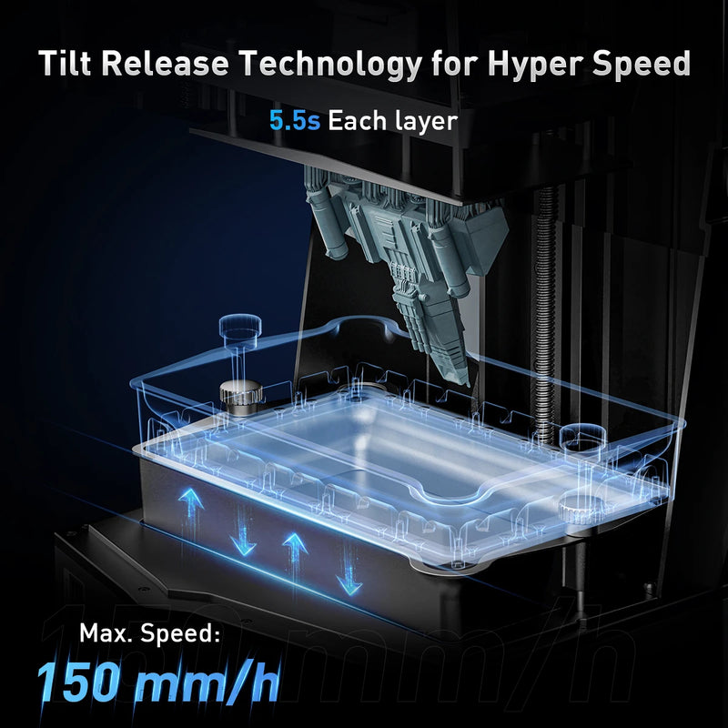 Impressora 3D Resina ELEGOO SATURN 4 ULTRA 12K - Auto Nivelamento, AI, Velocidade Superior (218x122x220mm)