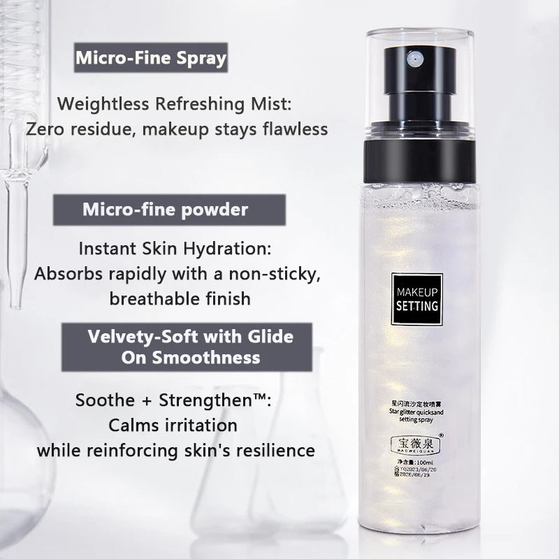 Spray fixateur de maquillage – Longue tenue, imperméable et résistant à la transpiration | Anti-gras, hydratation légère et fini naturel
