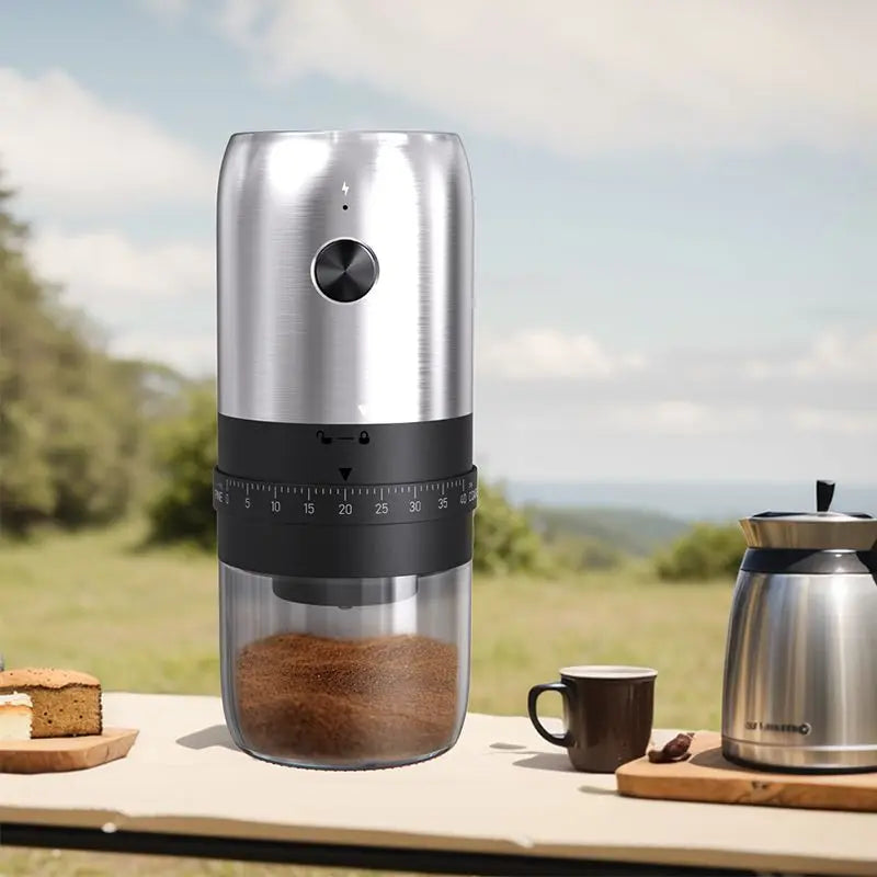 Moedor de Café Elétrico USB Portátil – 40 Níveis de Moagem, Recarregável
