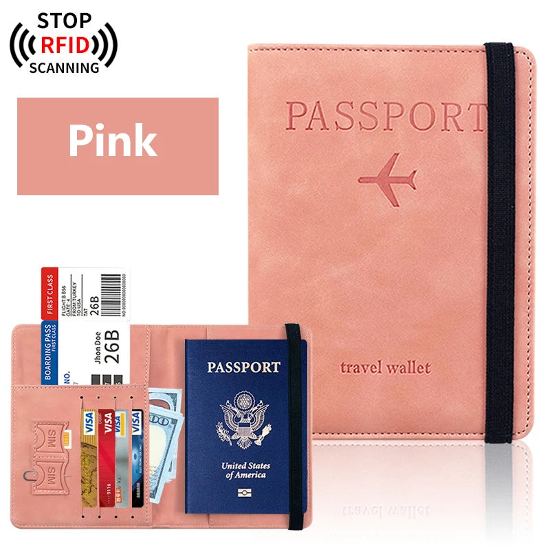 Étui de protection pour passeport de voyage avec compartiments pour documents et cartes